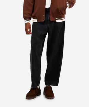 calça relaxed masculina jeans preta