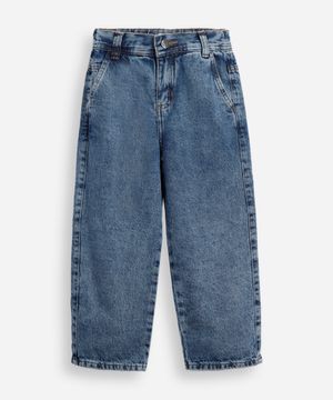 calça baggy infantil jeans azul