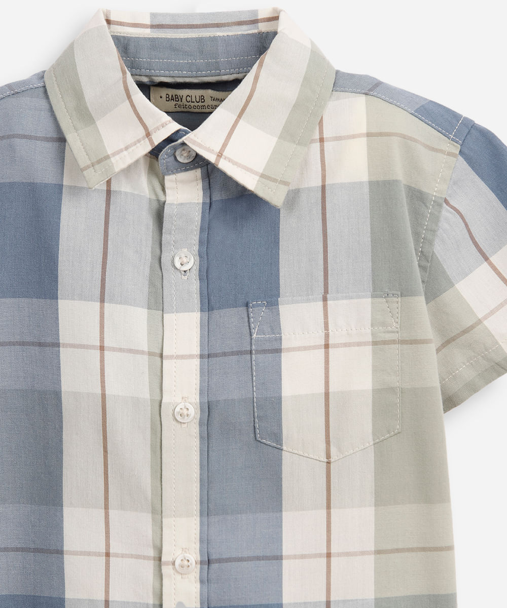 camisa infantil xadrez  colorido