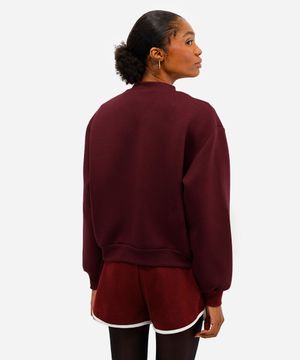 jaqueta bomber feminina de neoprene vinho