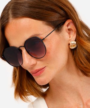 óculos de sol redondo triton preto