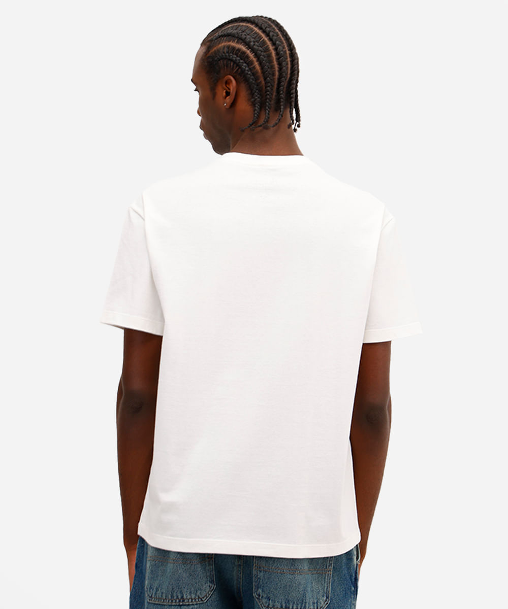 camiseta unissex de algodão vitrola the beatles off white
