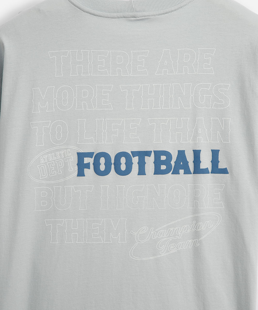 camiseta de algodão juvenil oversized  azul