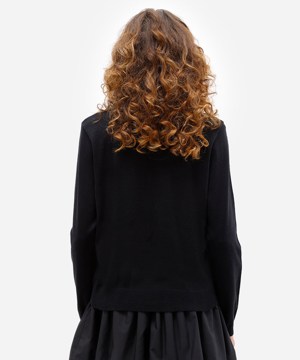 cardigan feminino de tricot rita lazzarotti preto