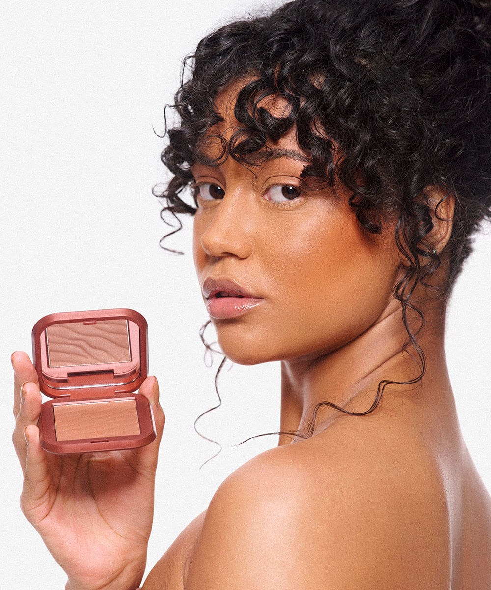 bronzer compacto mascavo by mariana saad summer glow golden hour 8g dourado