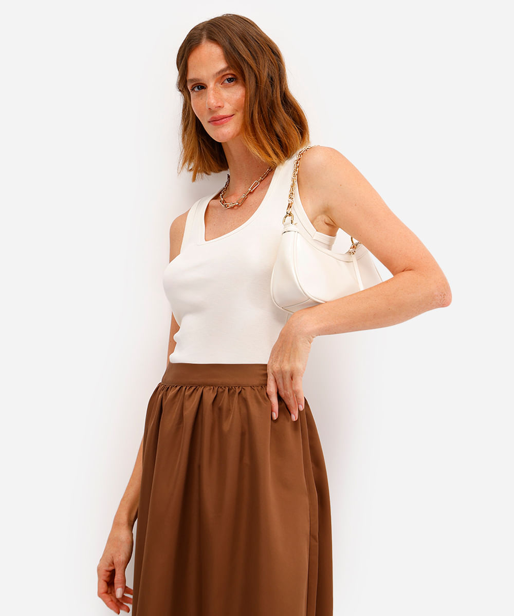 regata básica feminina algodão peruano off white