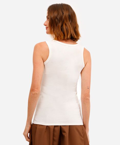 regata básica feminina algodão peruano off white