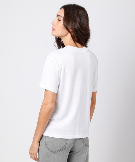 camiseta feminina de algodão pima mindset branca