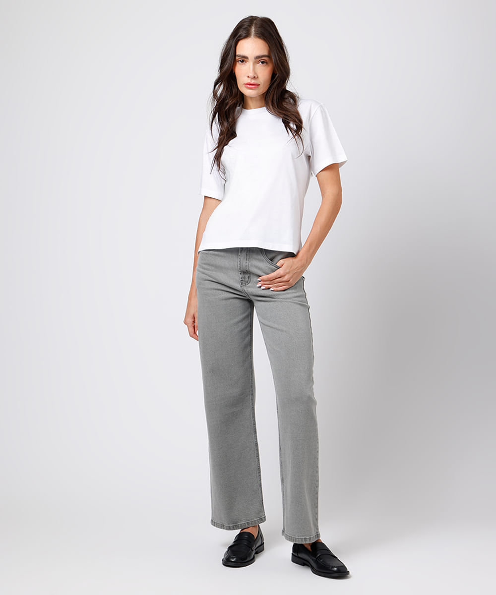 camiseta feminina de algodão pima mindset branca