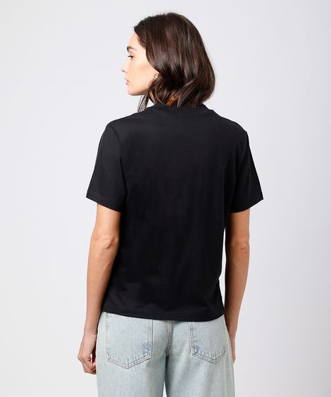 camiseta feminina de algodão pima mindset preta