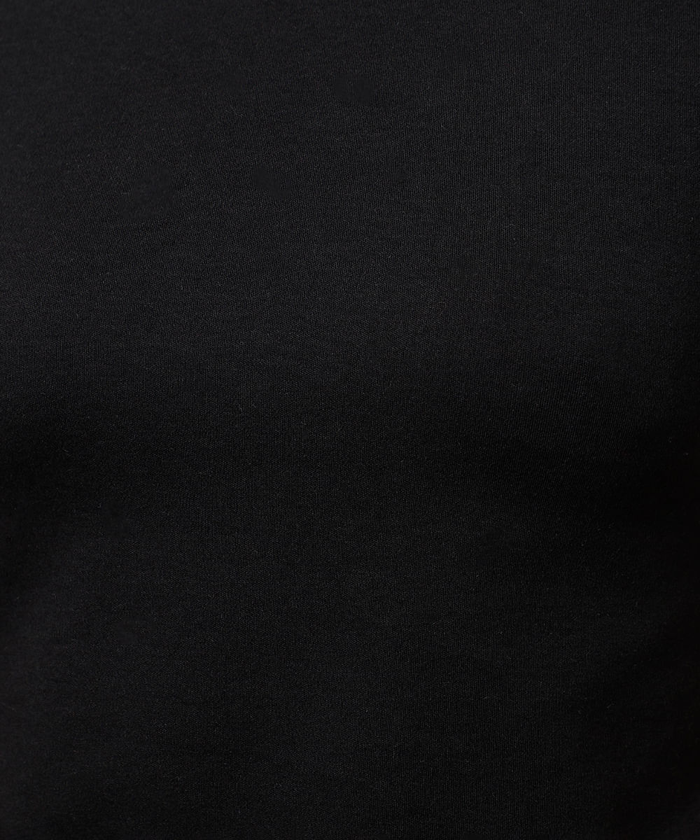 camiseta baby tee feminina de algodão peruano mindset preta