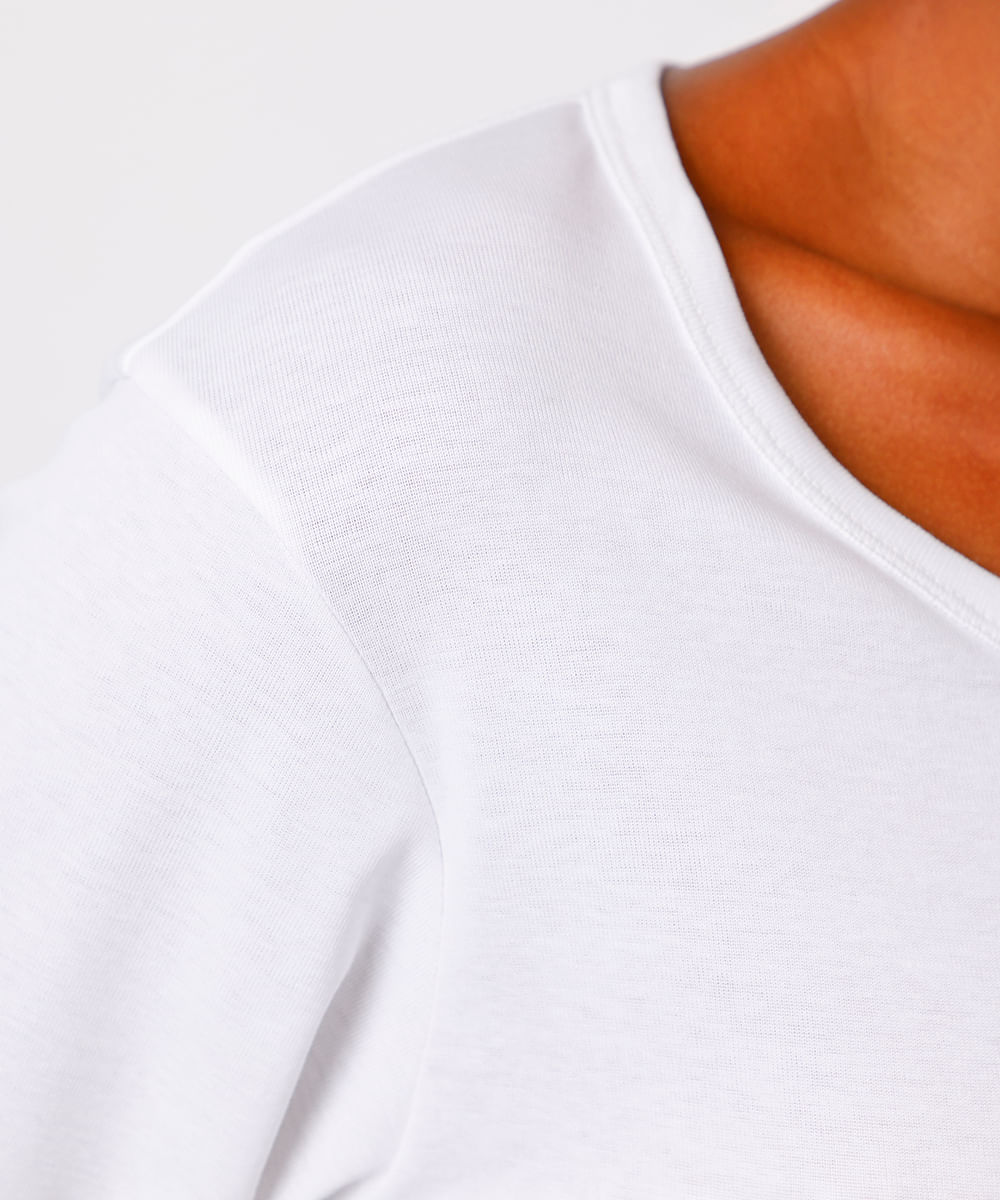 camiseta oversized feminina de algodão peruano mindset branca