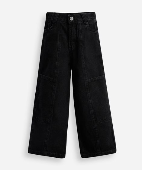 calça jeans infantil skater preta