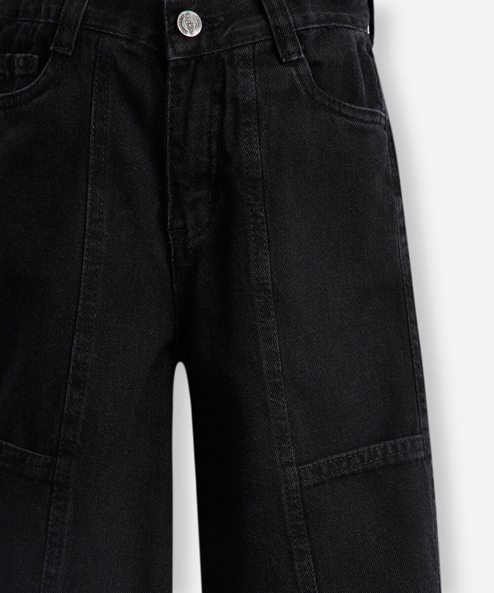 calça jeans infantil skater preta