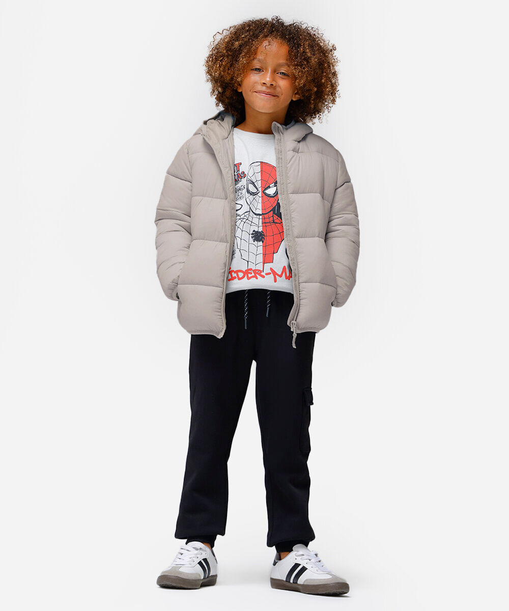 calça jogger infantil de moletom azul