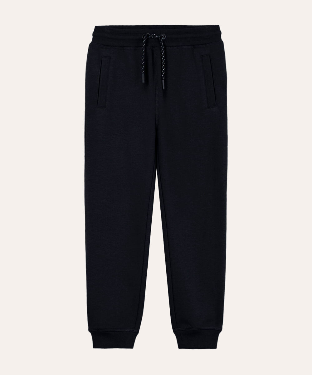 calça jogger infantil de moletom azul