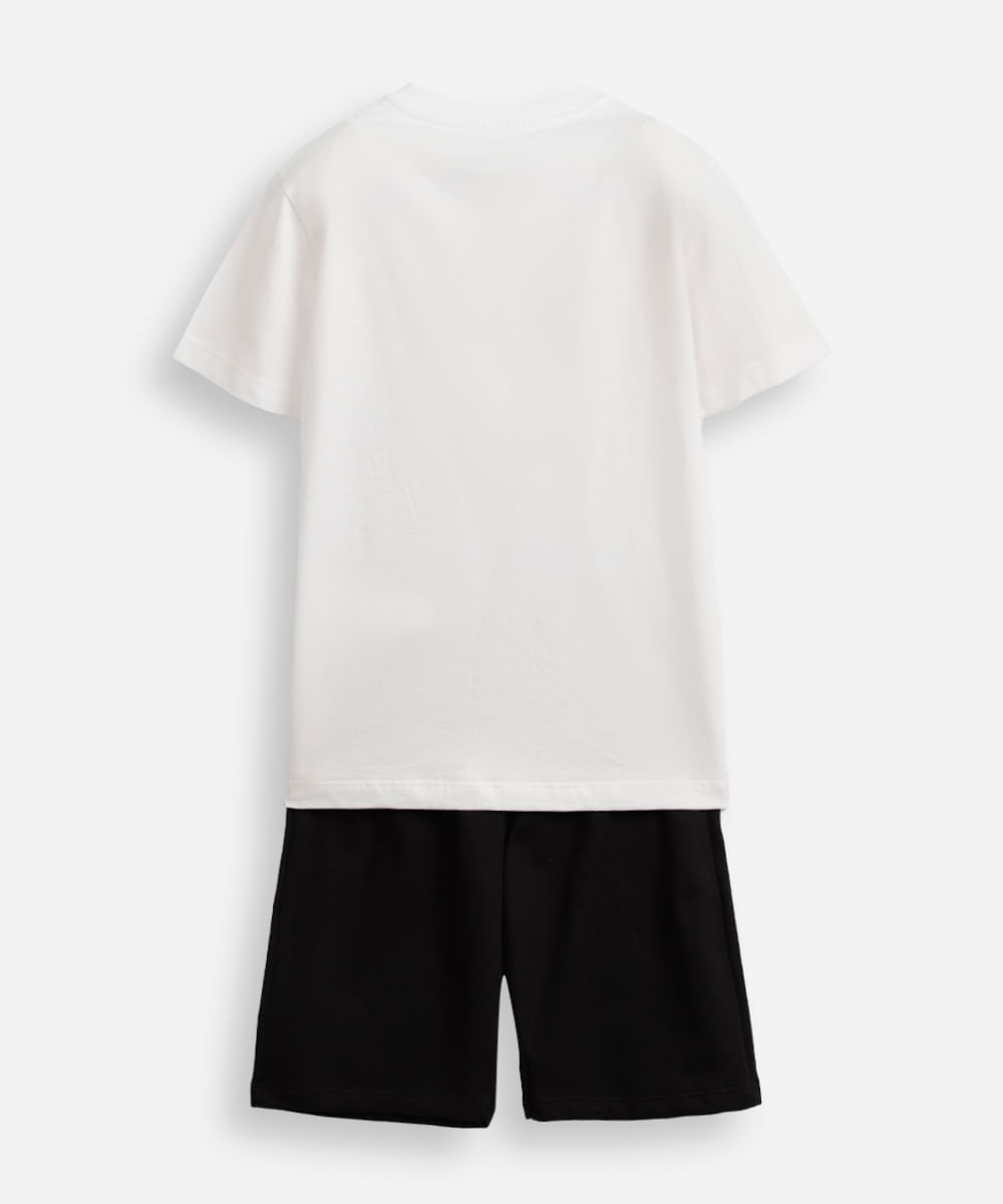 conjunto de algodão infantil homem aranha off white