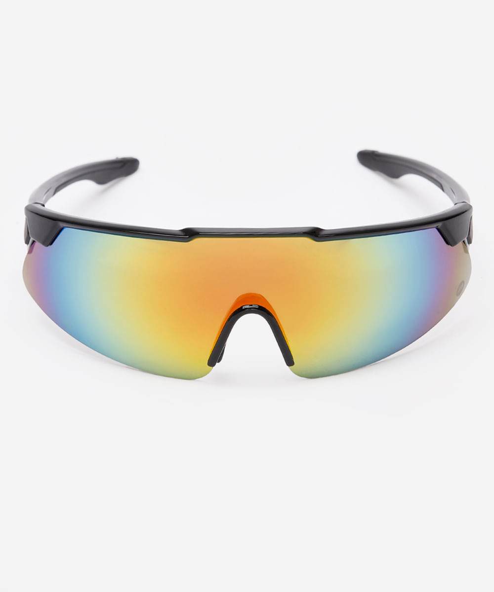 óculos de sol esportivo unissex preto