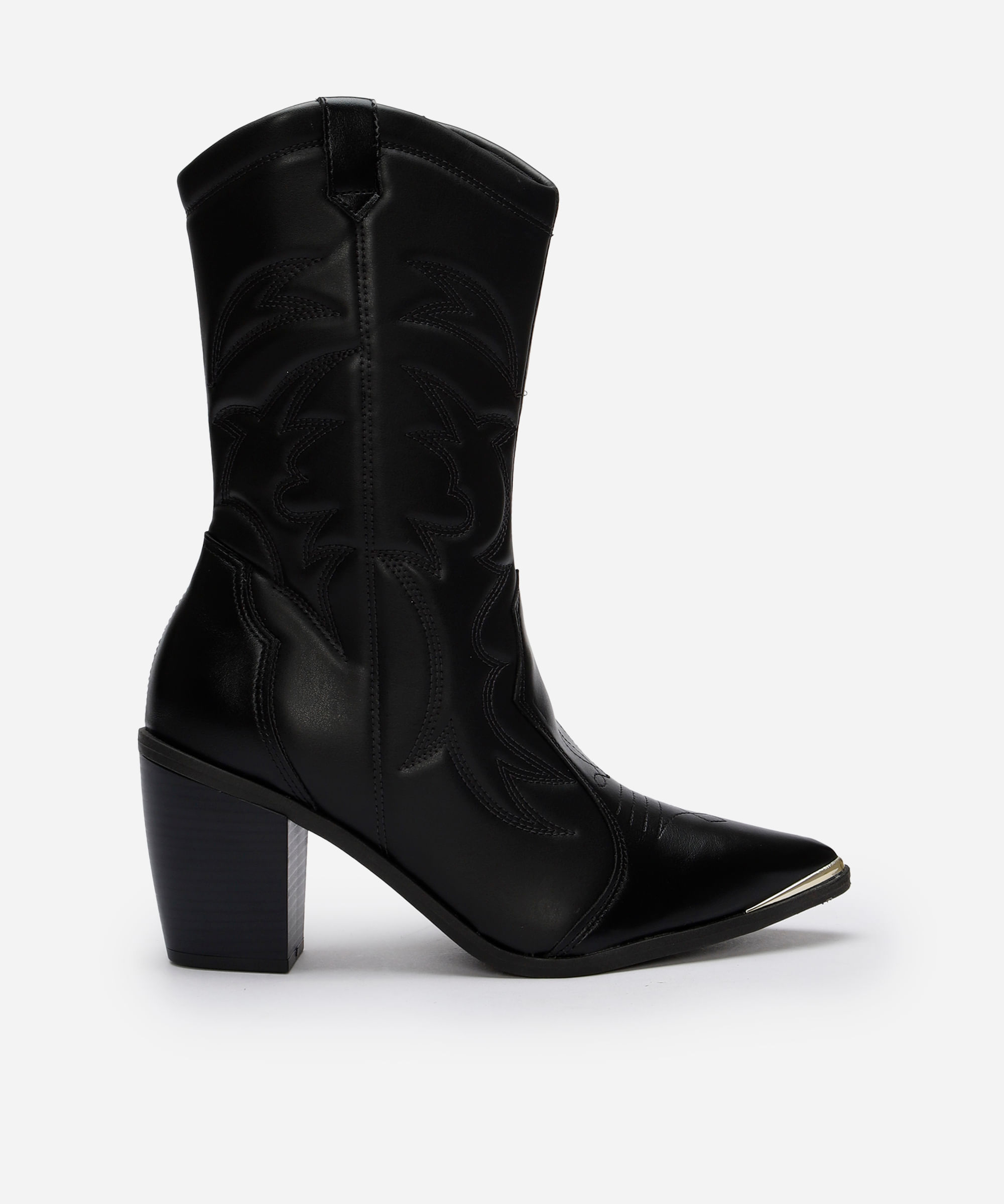 bota western cano alto vizzano preta
