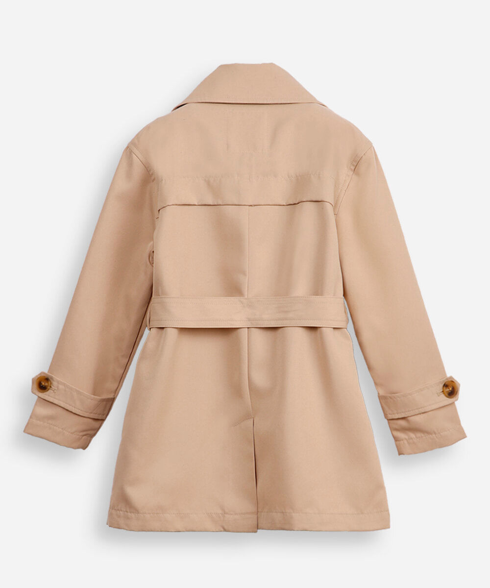 casaco trench coat infantil bege
