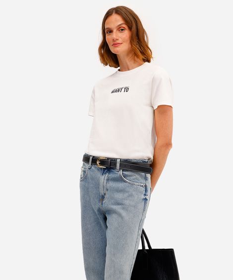 camiseta feminina de algodão friends off white