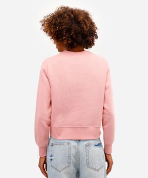 blusão feminino de moletom felpado hello kitty rosa