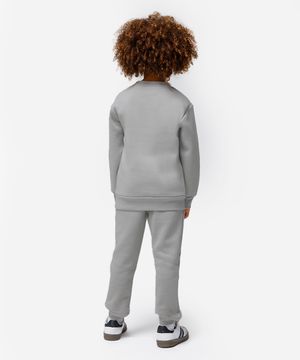 calça jogger infantil de moletom cinza