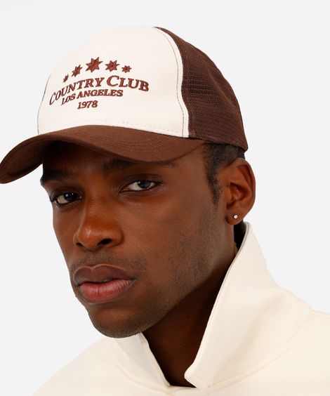 boné masculino truker country club - marrom