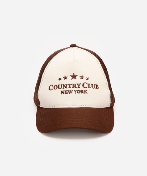 boné masculino truker country club - marrom