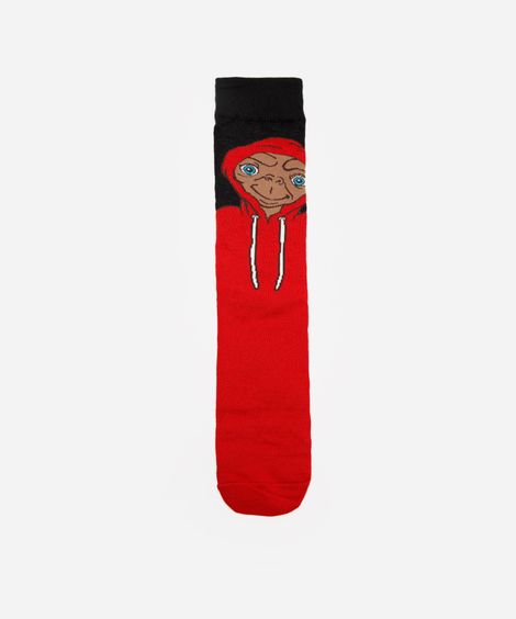 meia cano longo masculino filme et vermelho