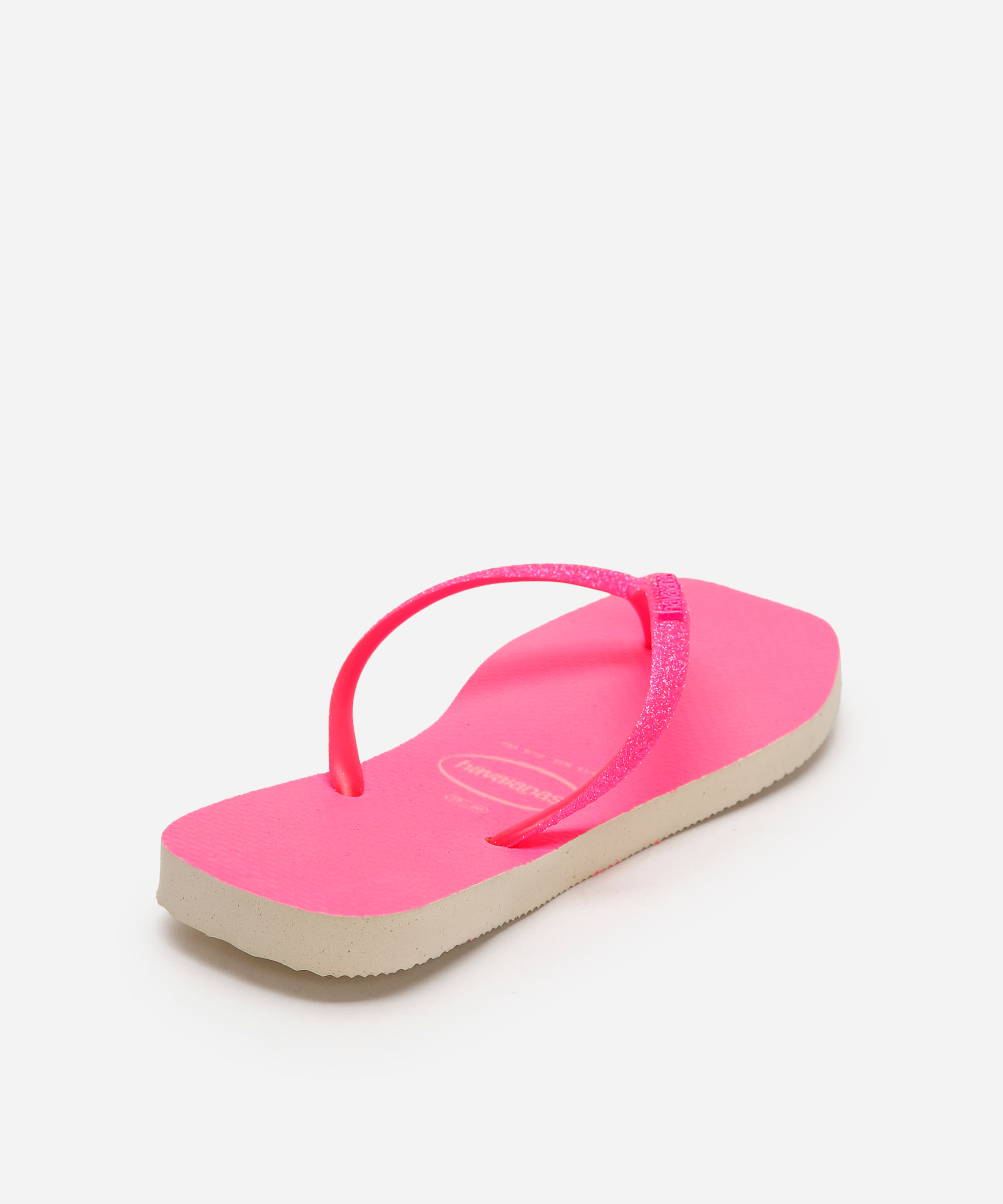 chinelo feminino slim neon havaianas rosa