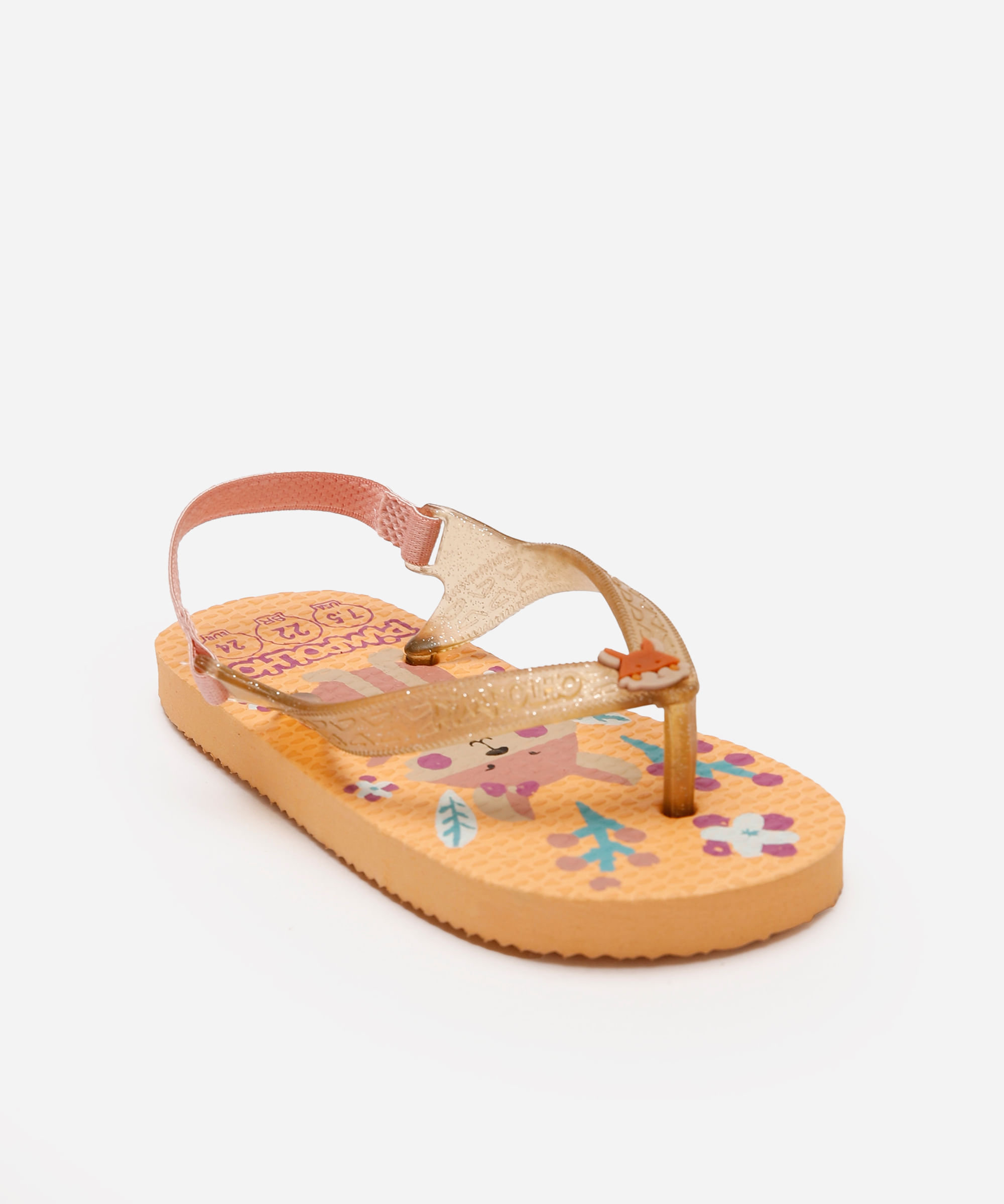 chinelo baby pimpolho laranja