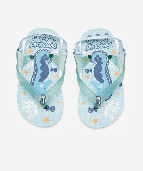 chinelo baby pimpolho azul