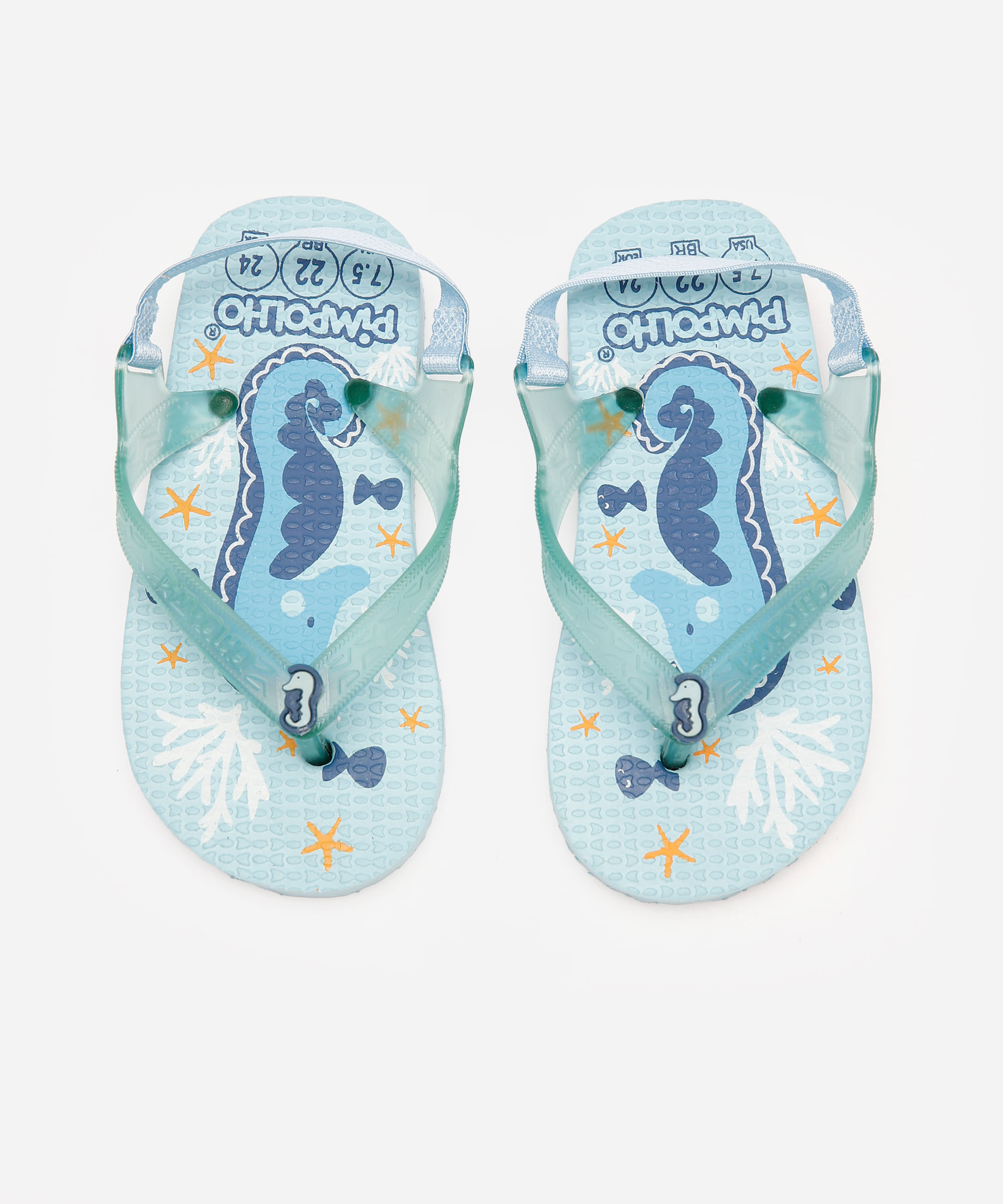 chinelo baby pimpolho azul