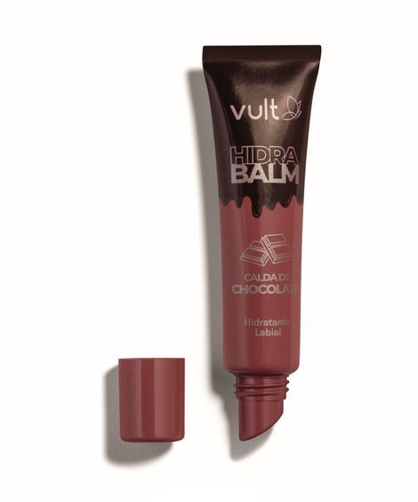 gloss labial vult hidra balm calda de chocolate 12ml marrom