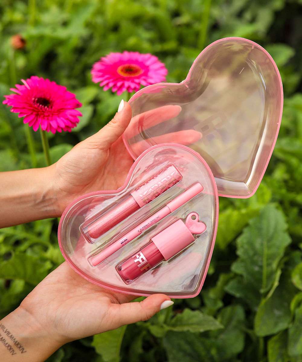 love kit fran by franciny ehlke gloss e lápis labial rosa