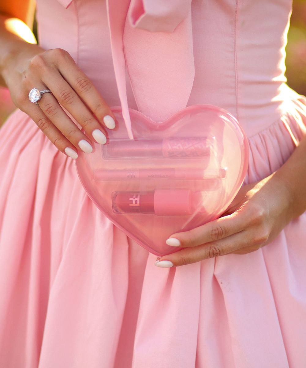 love kit fran by franciny ehlke gloss e lápis labial rosa