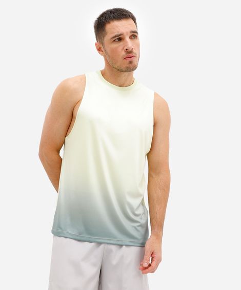 regata esportiva muscle masculina degradê verde