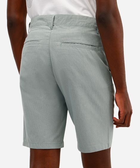 bermuda reta masculina de algodão texturizada - verde