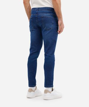 calça slim masculina jeans azul
