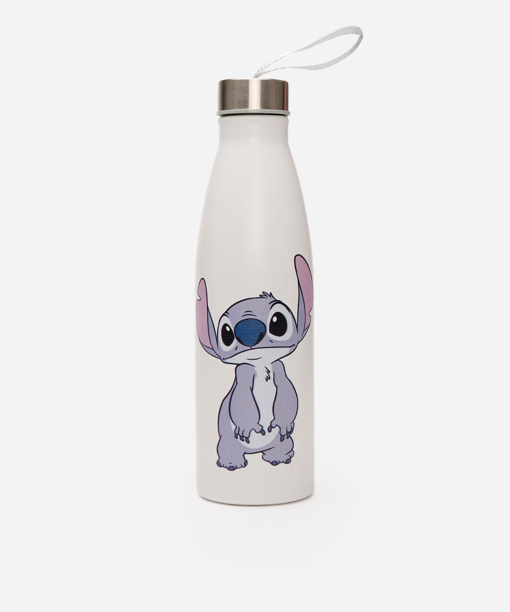 garrafa de metal stitch 750ml  branco