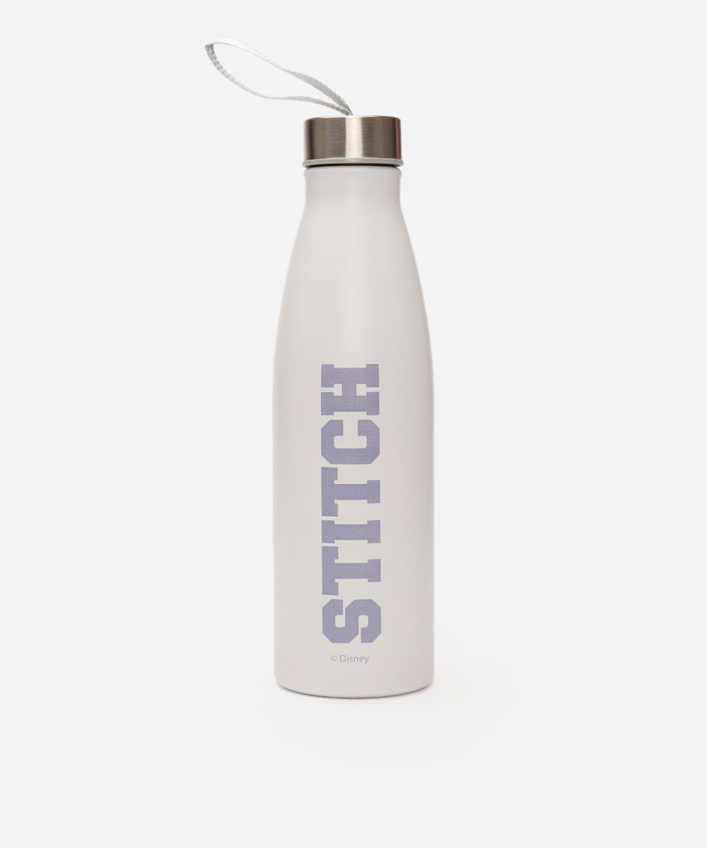 garrafa de metal stitch 750ml  branco