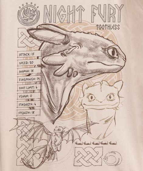 blusa de algodão infantil como treinar o seu dragão bege
