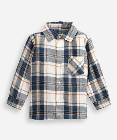 camisa infantil xadrez flanelada colorida