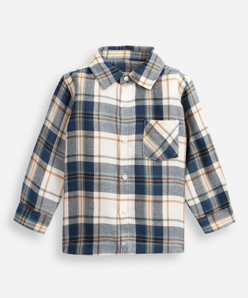 camisa infantil xadrez flanelada colorida