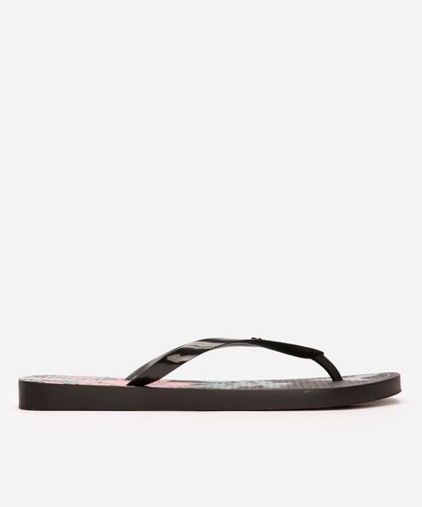 chinelo ipanema slim floral preto