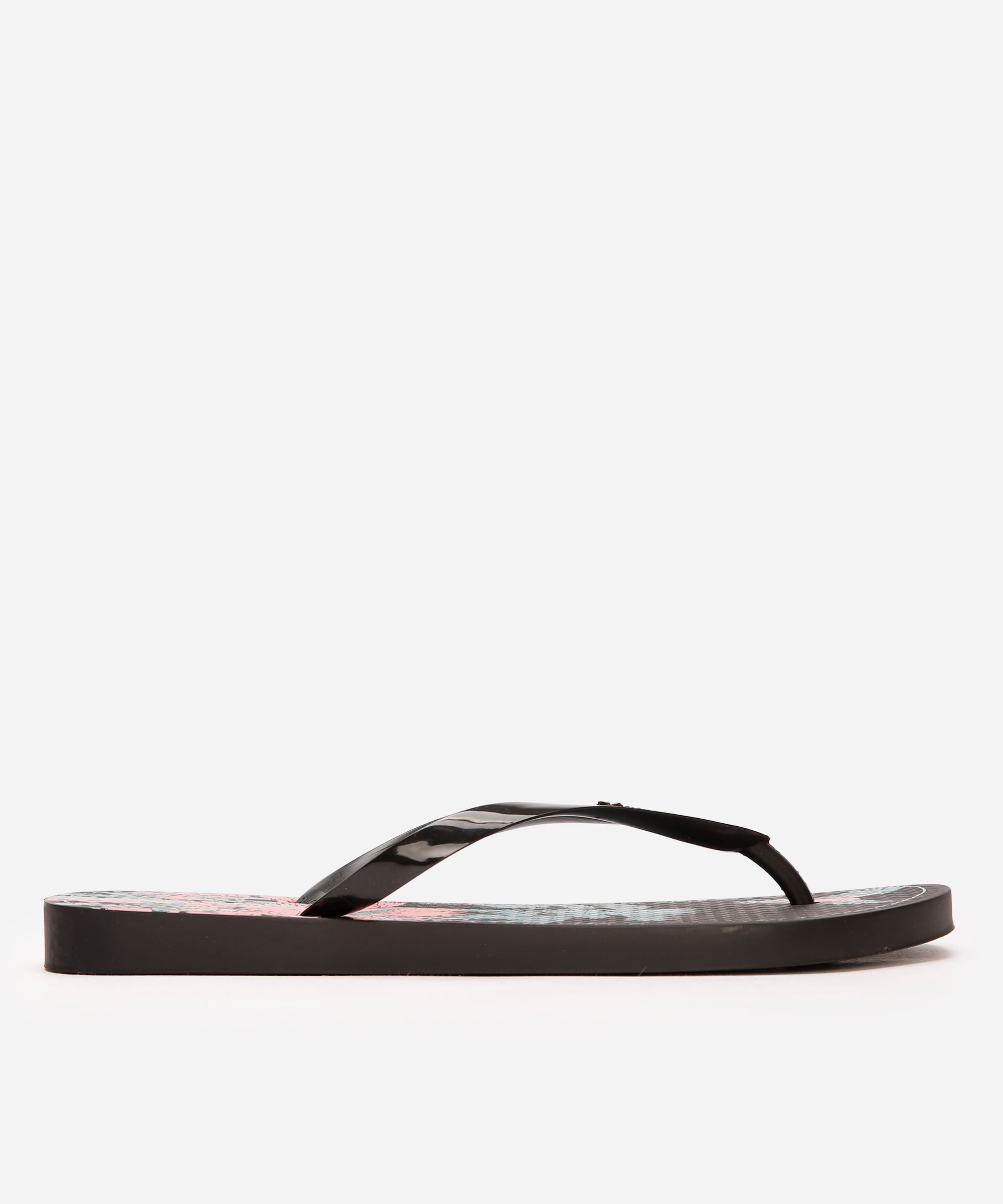 chinelo ipanema slim floral preto