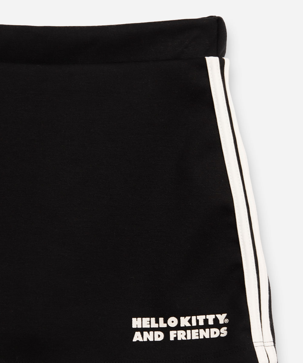 conjunto infantil com short saia hello kitty colorido