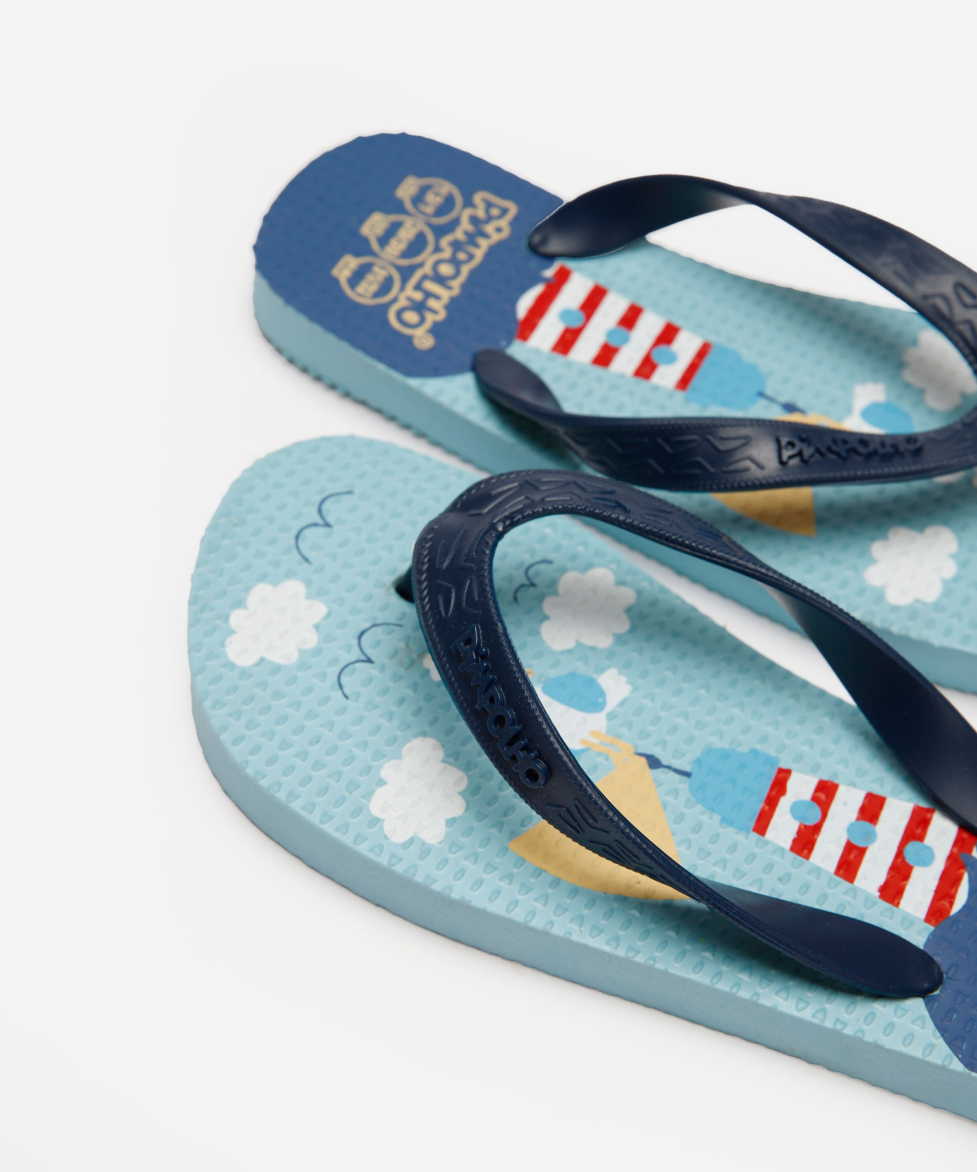 chinelo infantil pimpolho farol azul