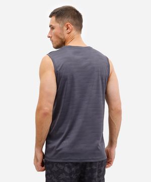 regata masculina esportiva ace com listras estampada cinza